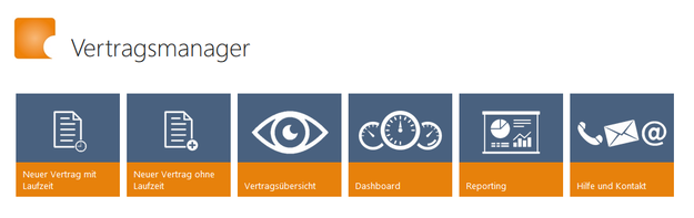 SharePoint Skybow Vertragsmanager Navigation