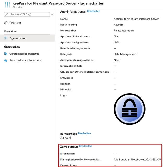 Keepass Microsoft Intune Office 365